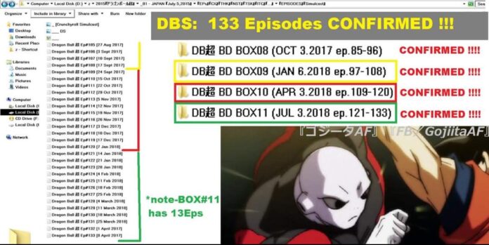 dragon ball super 133 episodes