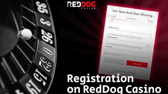 Registering at Red Dog Casino